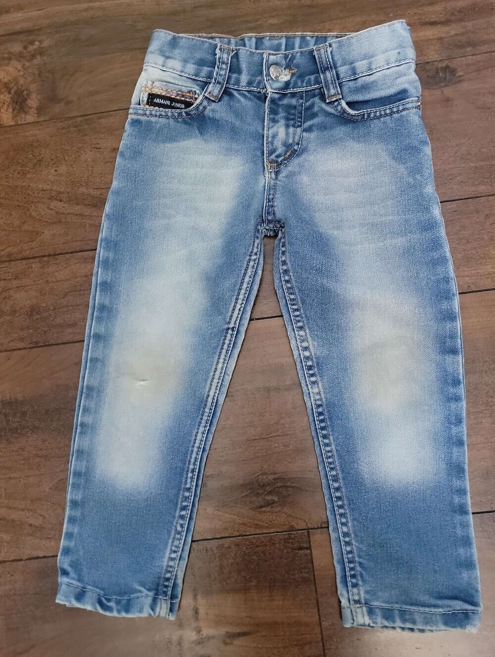 Armani Baby Denim Medium Wash Jeans 34 Months Adj Waist